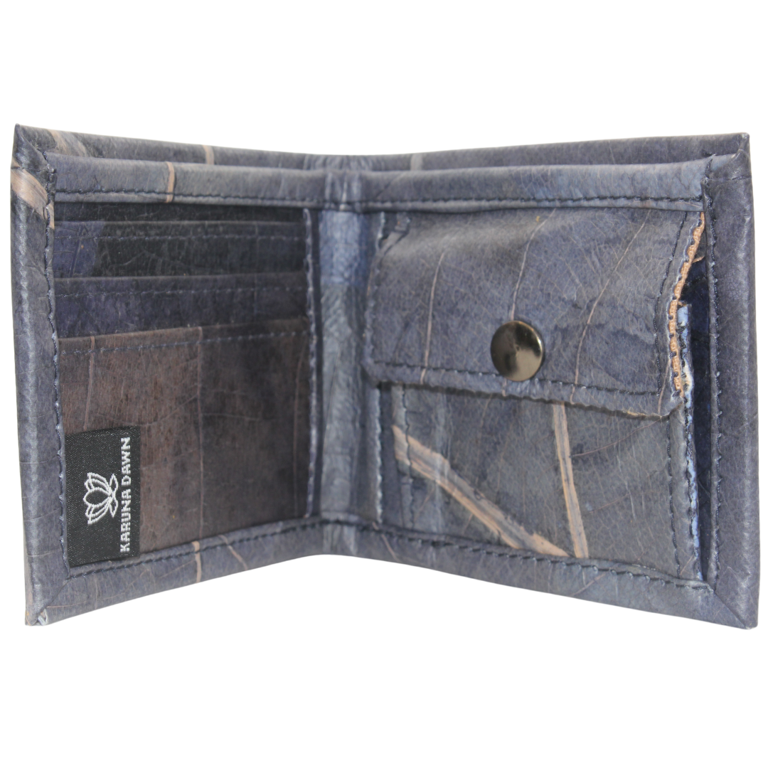 Vegan Leather Wallet Blue