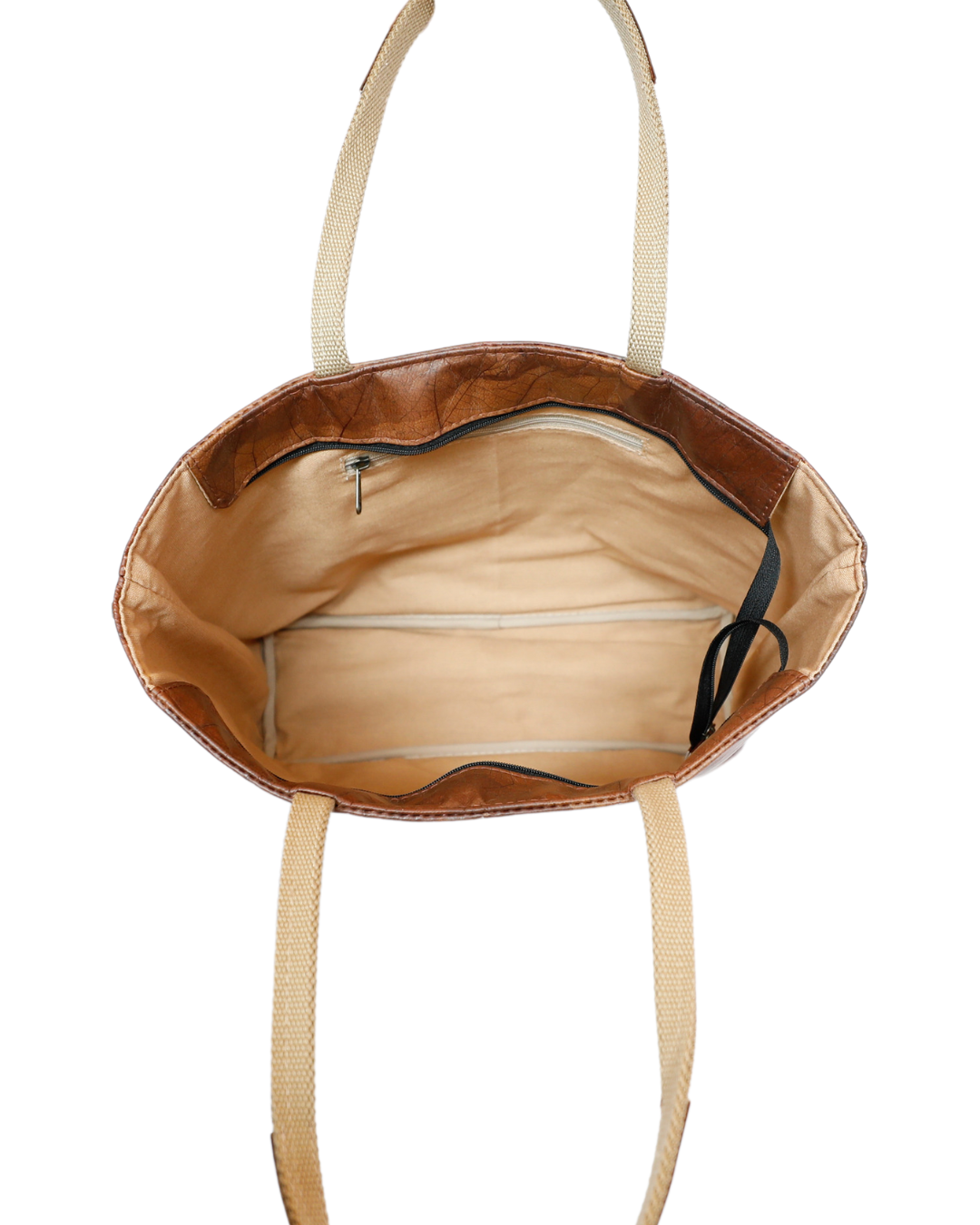 Tote Bag Brown Inside