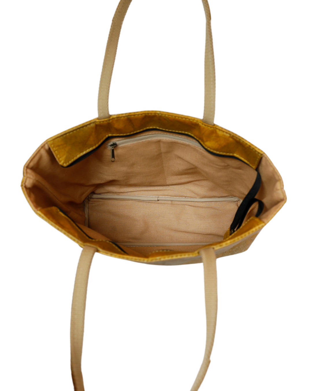 Tote Bag Mustard Inside