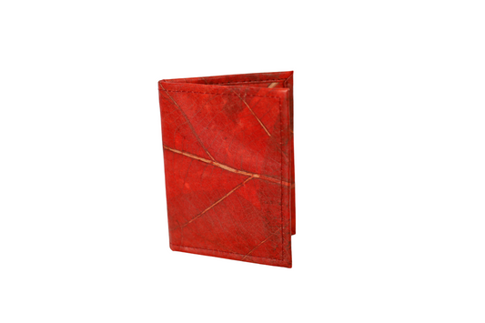 Red Vegan Passport Holder