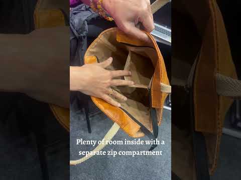 Orange Vegan Leather Tote