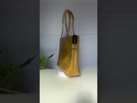 Mustard Vegan Leather Tote Video