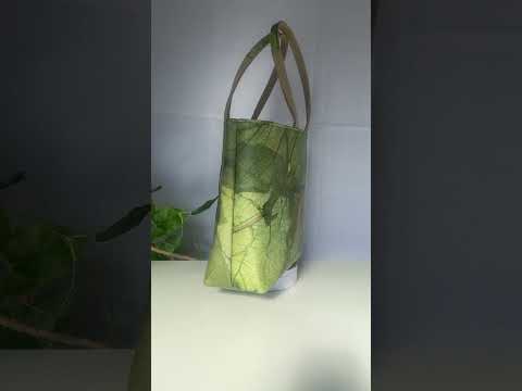 Green Vegan Leather Tote Video
