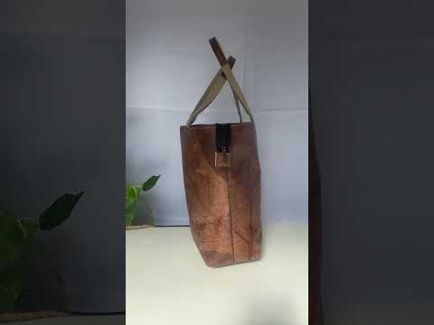 Brown Vegan Leather Tote Video