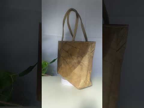 Beige Vegan Leather Tote Video