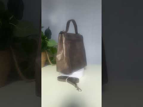 Black Brown Vegan Handbag