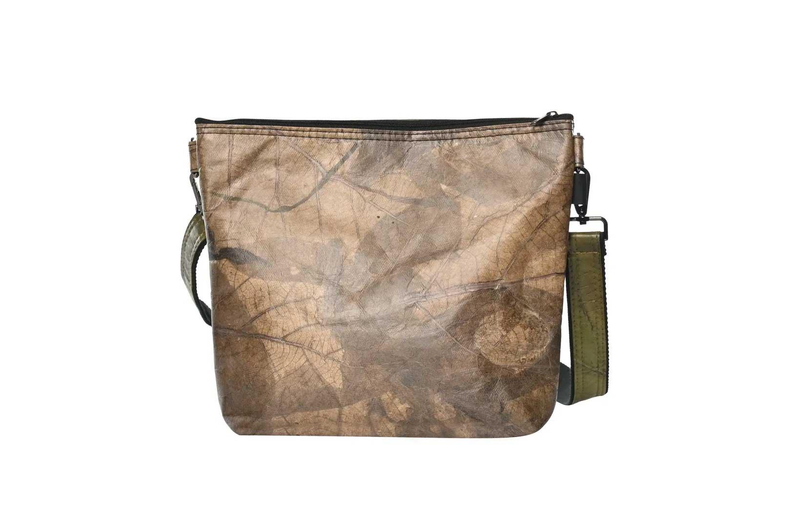 Green-_-Brown-Unisex-Messenger-Bag3 - Karuna Dawn