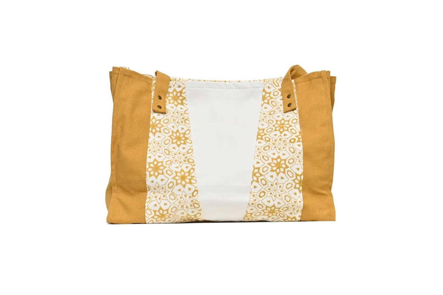 Hand-Block-Design-Tote-Bag---Mustard-_-Natural4 - Karuna Dawn
