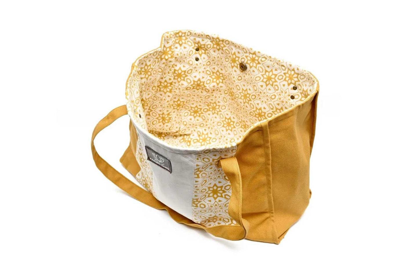 Hand-Block-Design-Tote-Bag---Mustard-_-Natural6 - Karuna Dawn