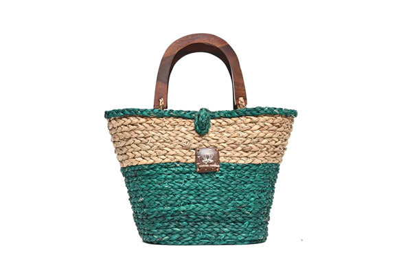 Tote bags with outlet wooden handles