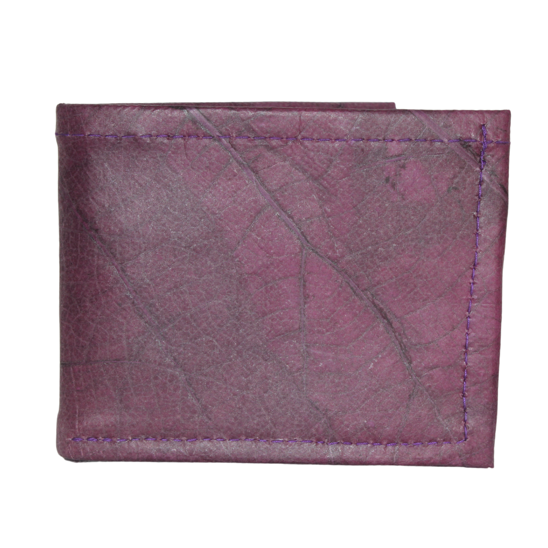 Vegan Leather Wallet Coin Purse Purple