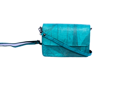 Vegan Leather Clutch - Turquoise