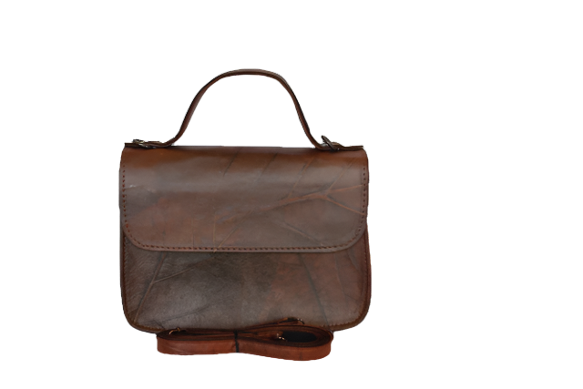 Brown Vegan bag on a white background