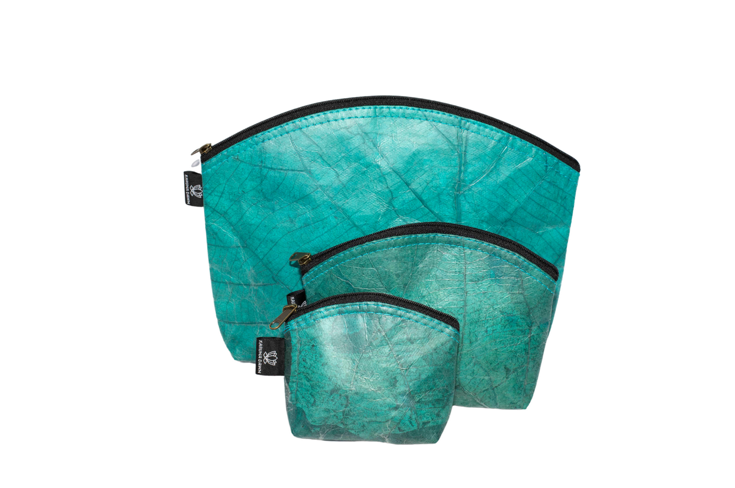 Vegan Leather Cosmetic Bag - Extra Large - Turquoise