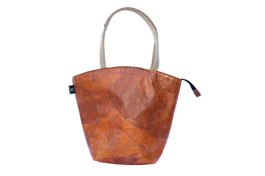 Vegan Leather Tote Bag - Orange