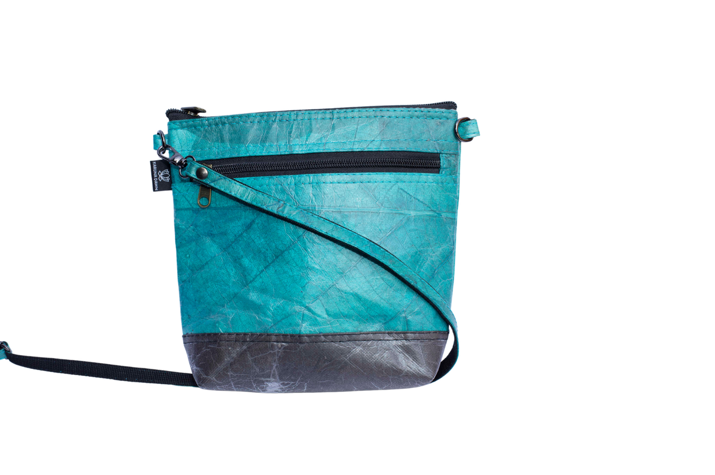 Vegan Leather Cross-Body Bag - Turquoise