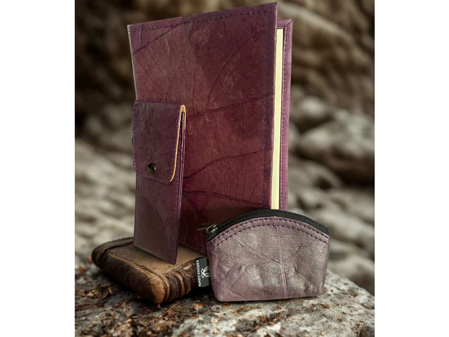 Wellness Bundle | Vegan Journal & Crystal Pouch for Mindful Living – Karuna Dawn