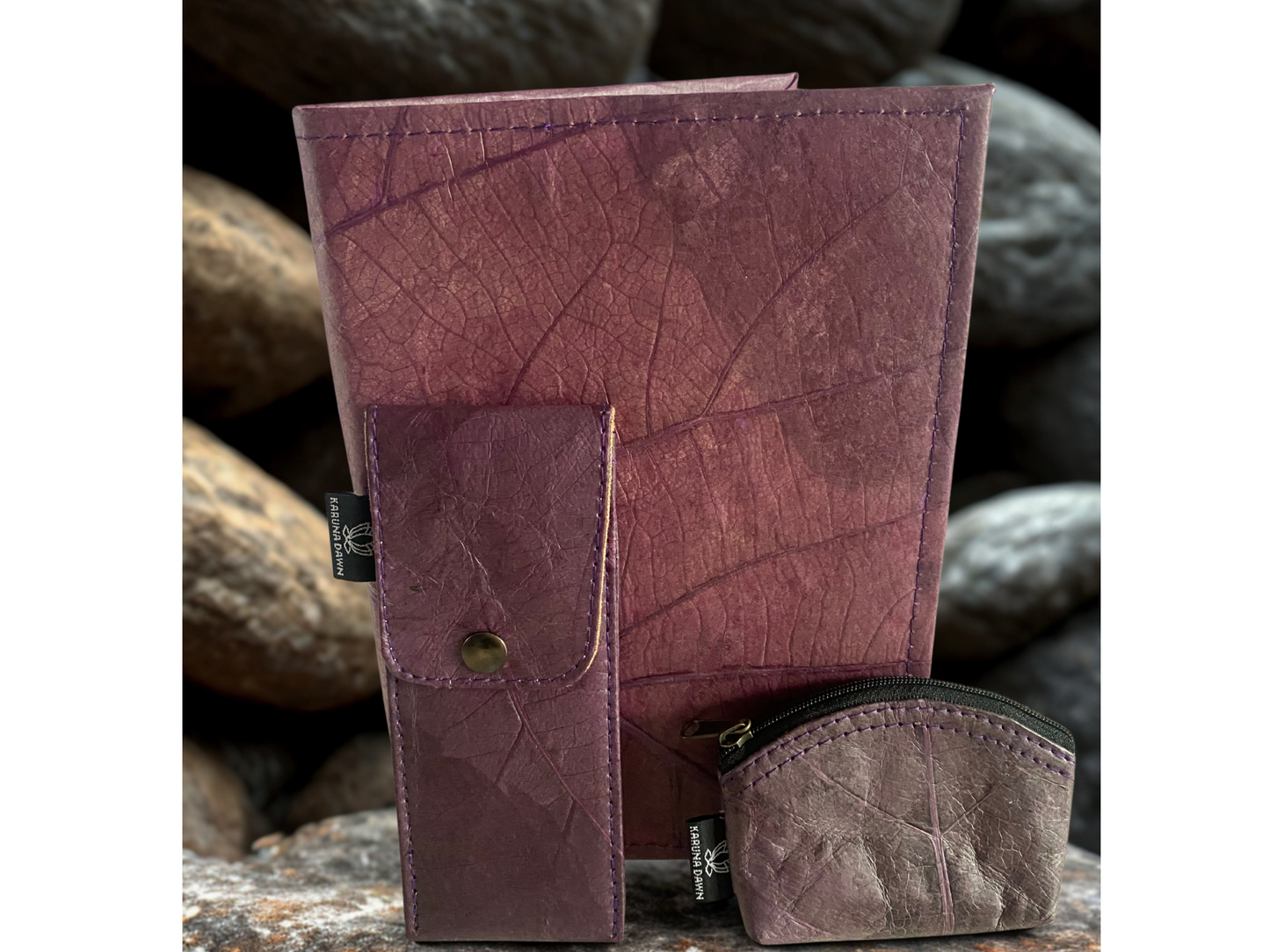 Wellness Bundle | Vegan Journal & Crystal Pouch for Mindful Living – Karuna Dawn