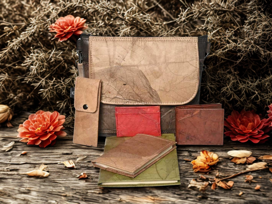 Messenger Bag – Ultimate Pack | Ethical Vegan Leaf Leather Gift Set