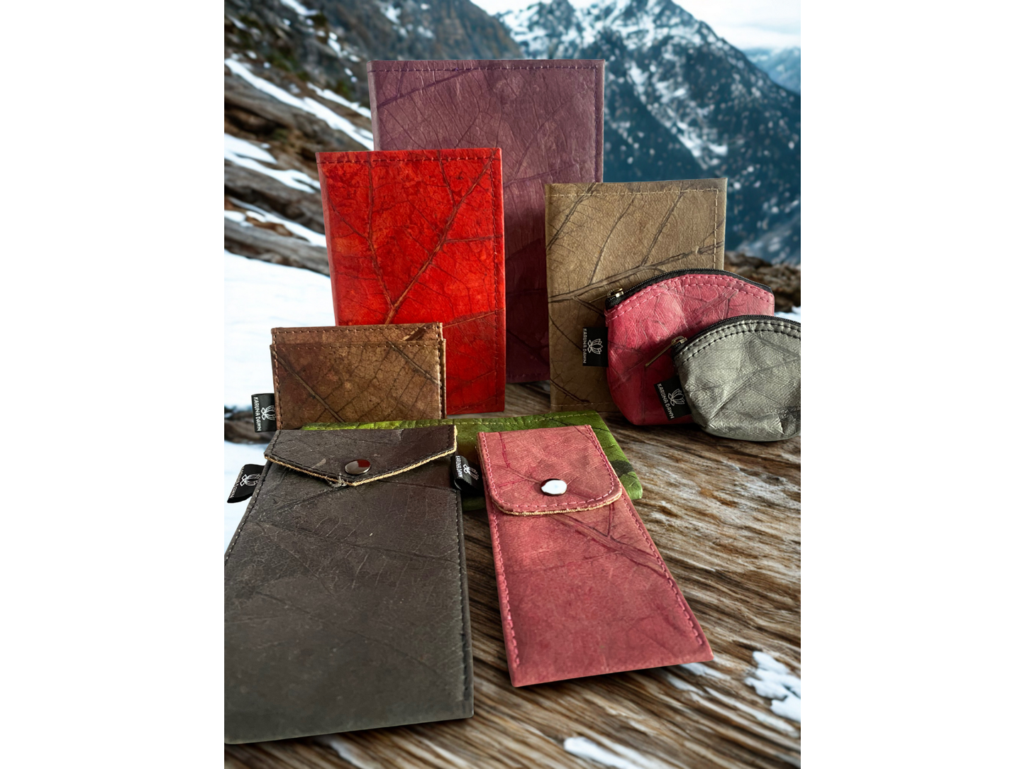 Luxury Accessories Gift Set | Vegan Leaf Leather Collection