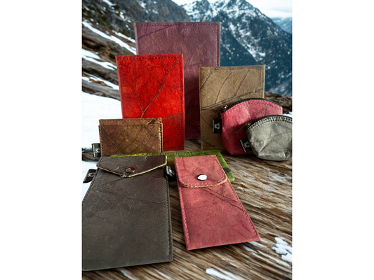 Luxury Accessories Gift Set | Vegan Leaf Leather Collection