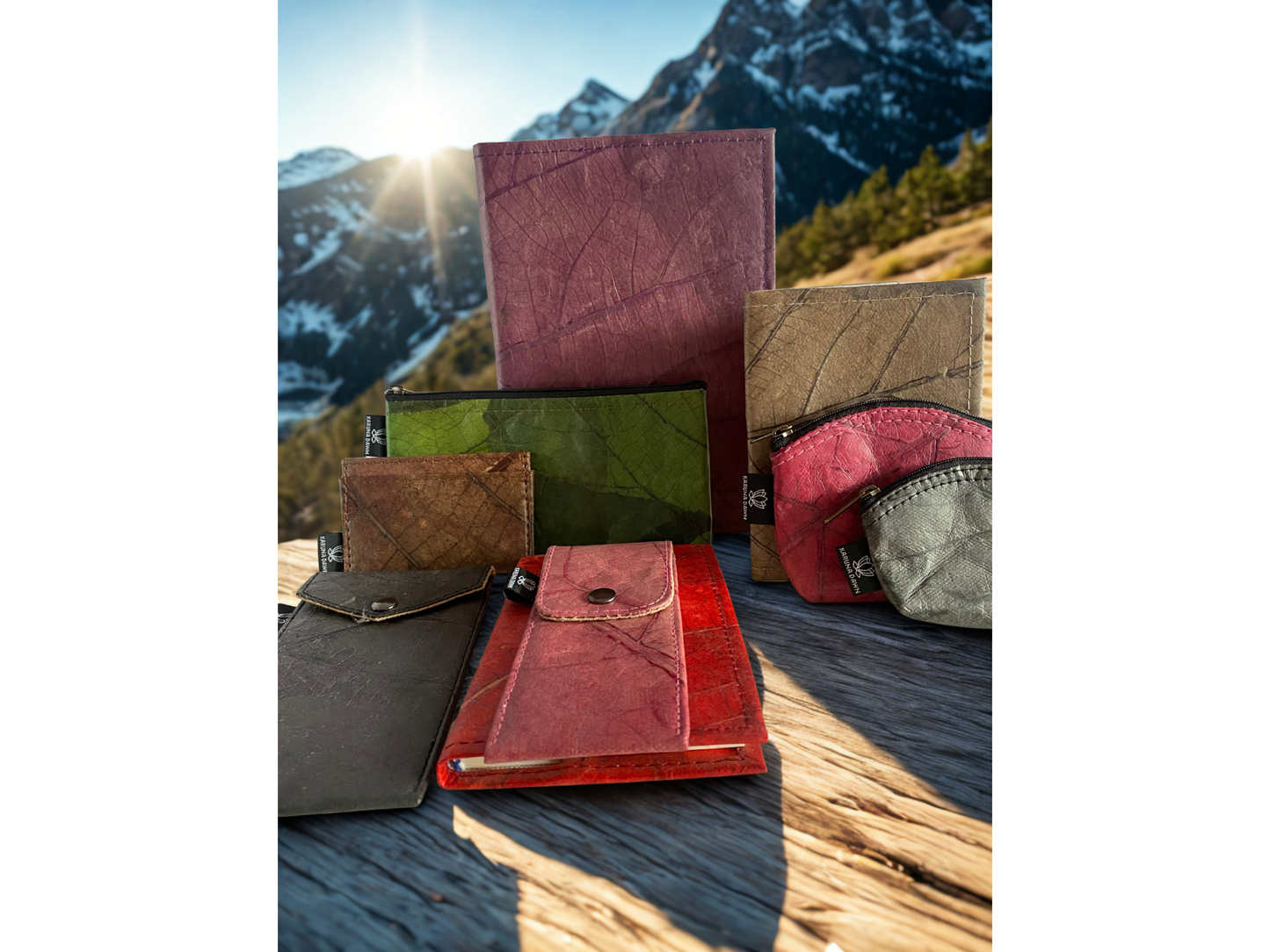 Luxury Accessories Gift Set | Vegan Leaf Leather Collection