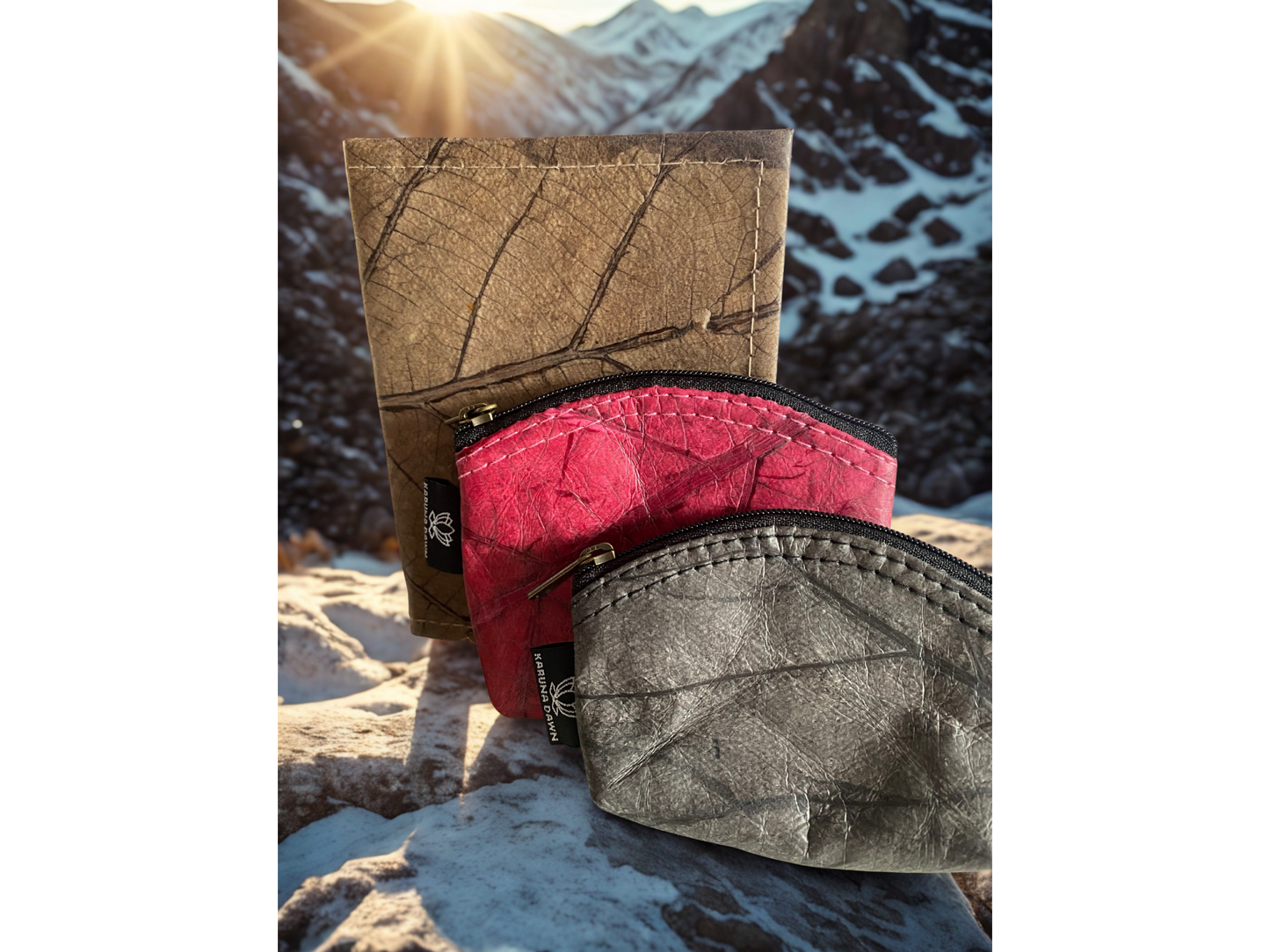 Luxury Accessories Gift Set | Vegan Leaf Leather Collection