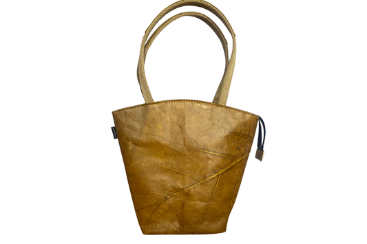 Vegan Leather Tote Bag - Mustard