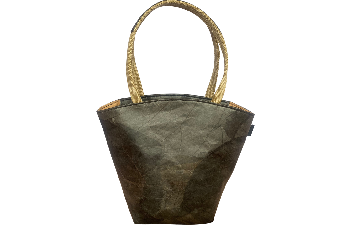 Vegan Leather Tote Bag - Black Brown