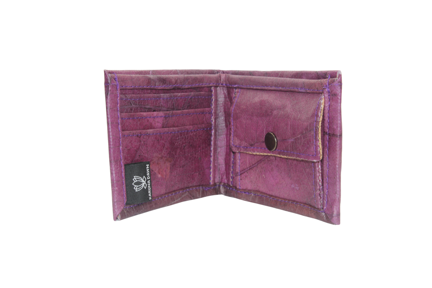 Vegan Leather Wallet Coin Purse Purple