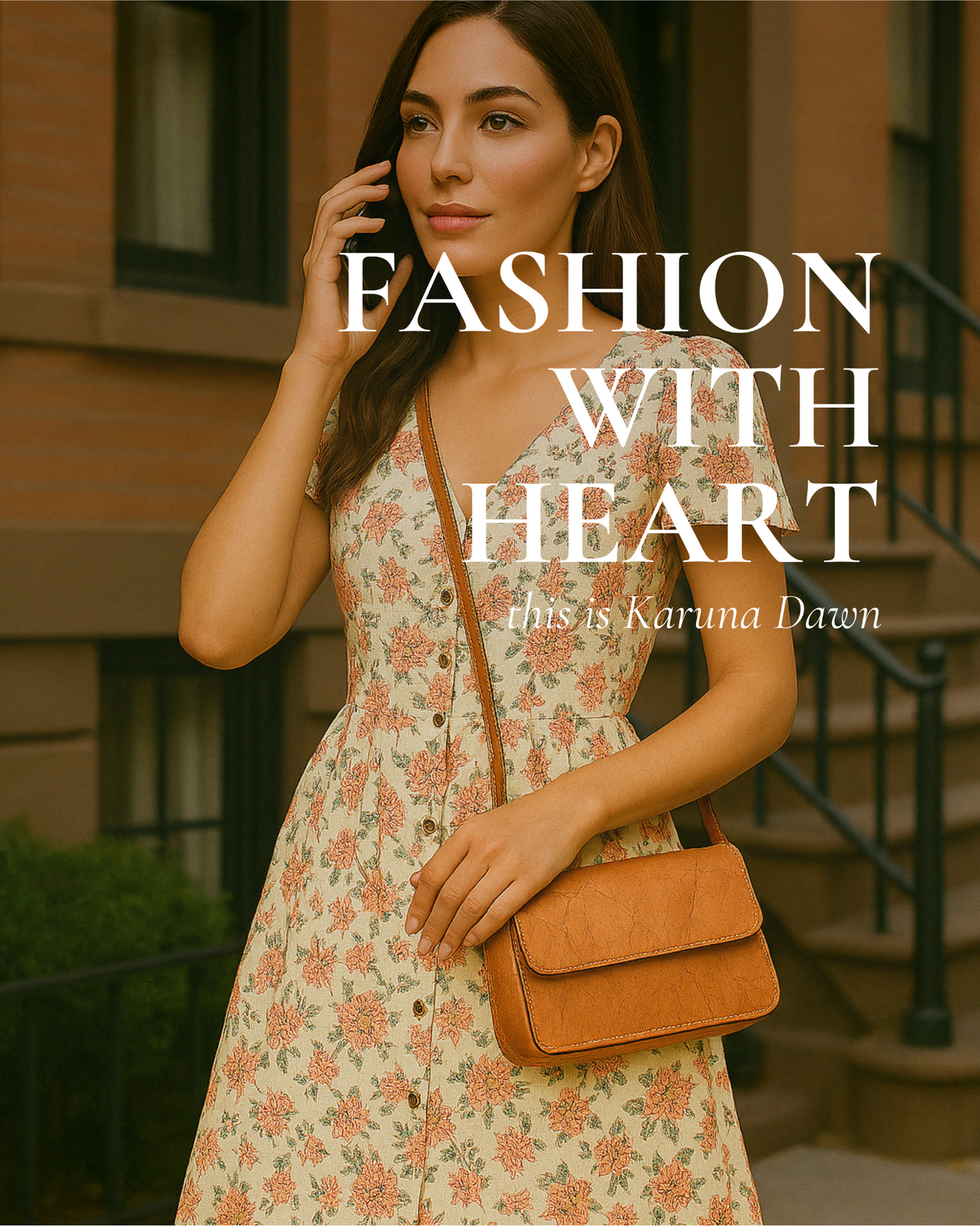 Vegan Leather Clutch - Orange