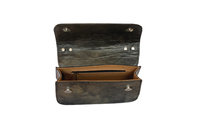 Eco-conscious black vegan fashion accessory