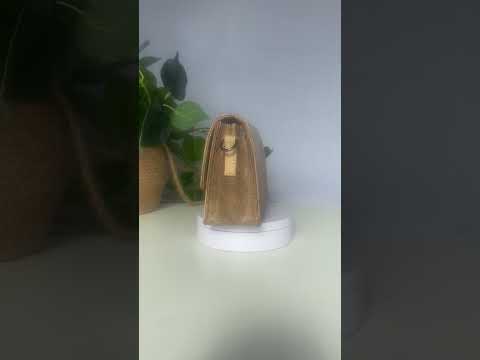 Beige Vegan Leather Clutch Video