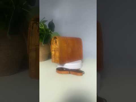 Orange Vegan Leather Clutch Video