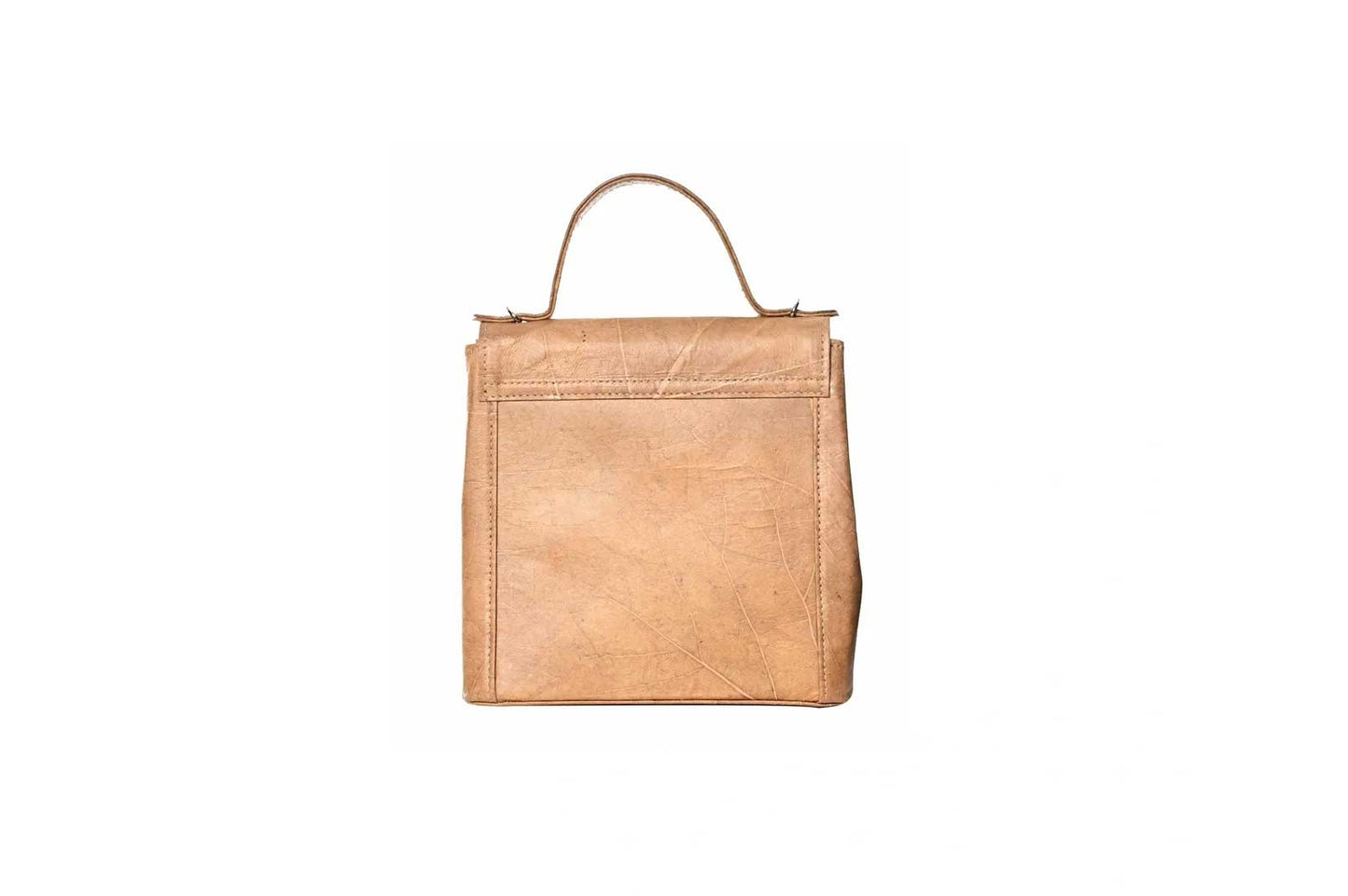 Vegan Leather Handbag - Beige