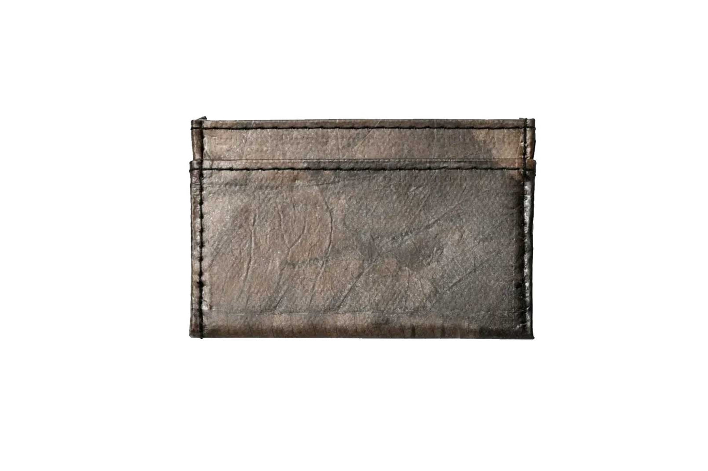 Vegan Leather Card Holder - Black Brown