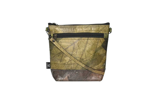 Vegan Leather Cross-Body Bag - Green