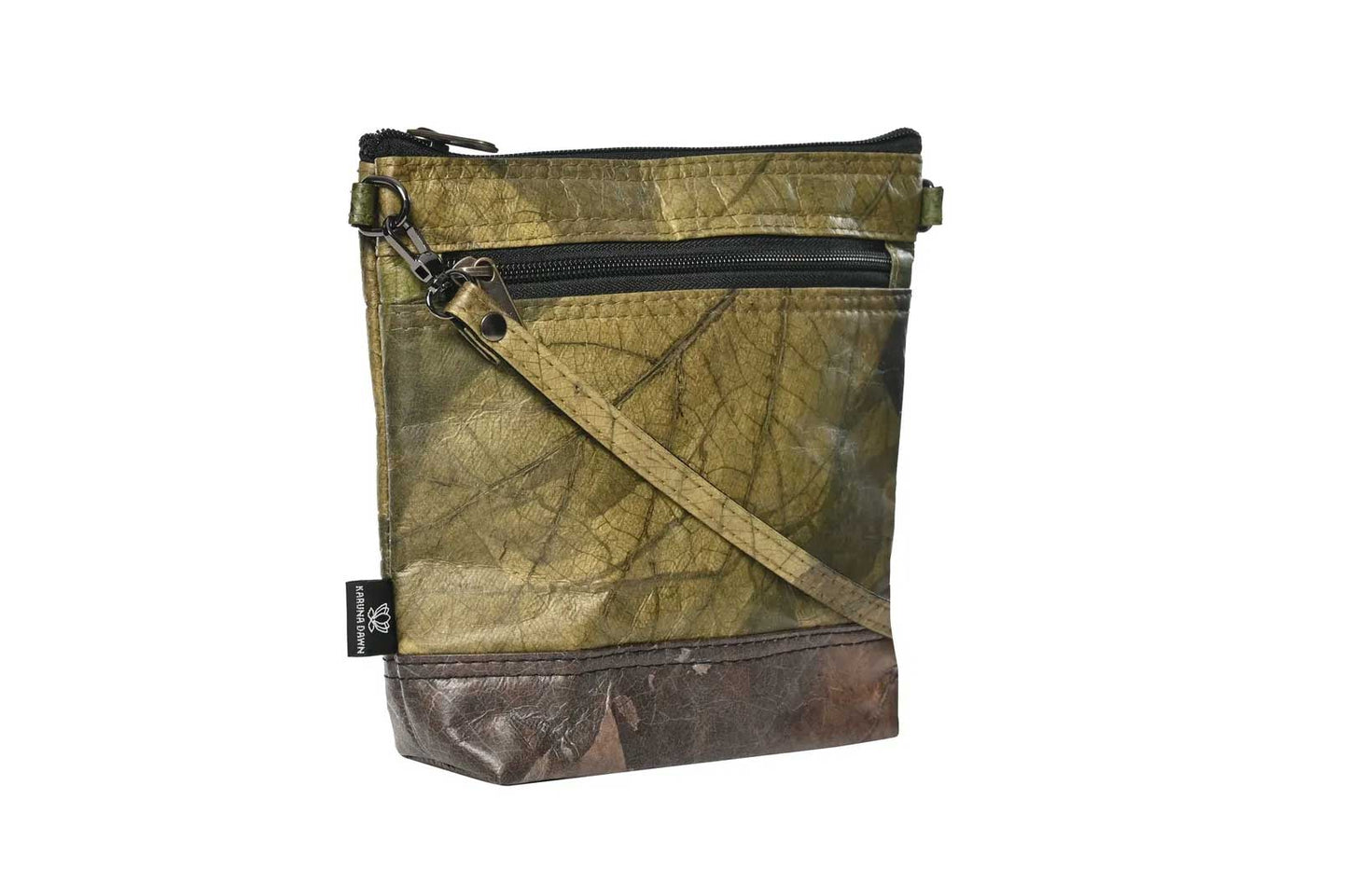 Vegan Leather Cross-Body Bag - Green