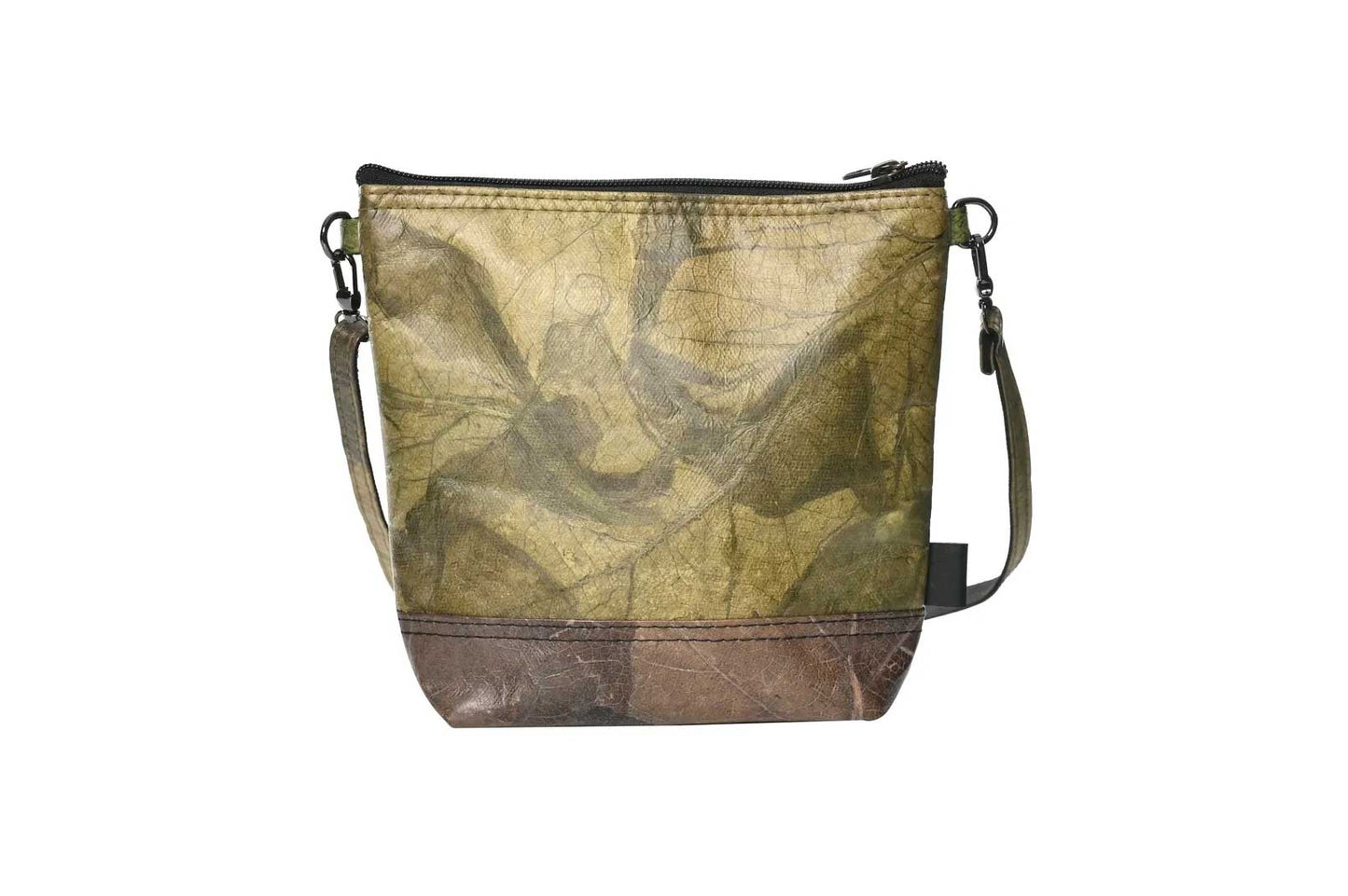 Vegan Leather Cross-Body Bag - Green