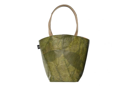 Vegan Leather Tote Bag - Green