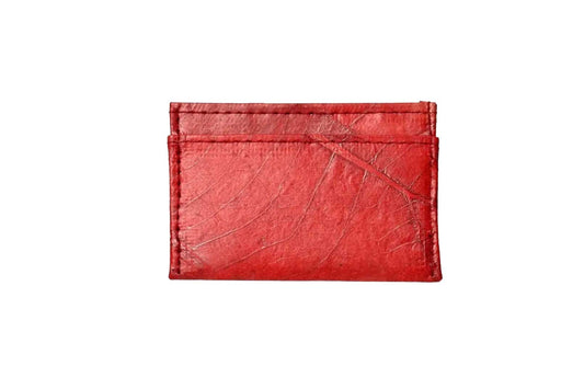 Vegan Leather Card Holder - Red