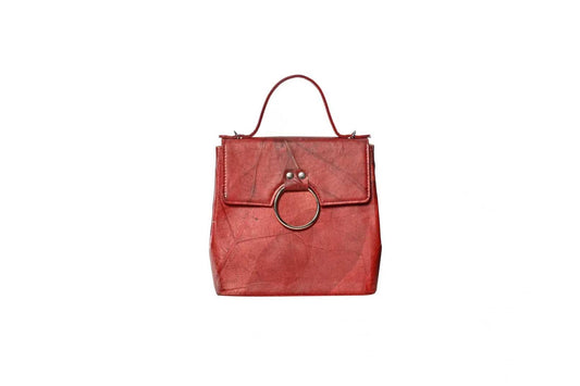 Vegan Leather Handbag - Red