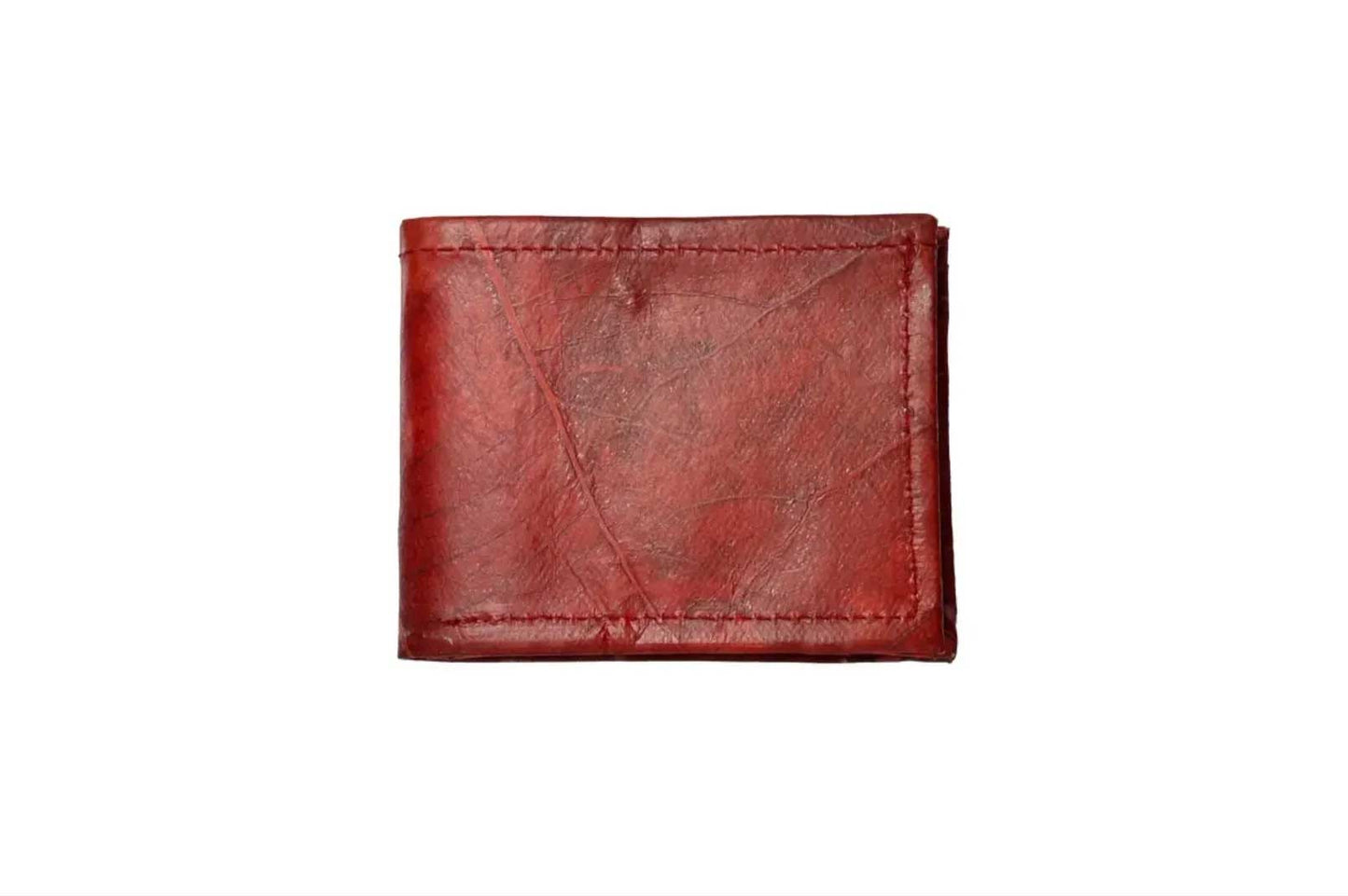 Vegan Leather Wallet with Coin Purse - Red