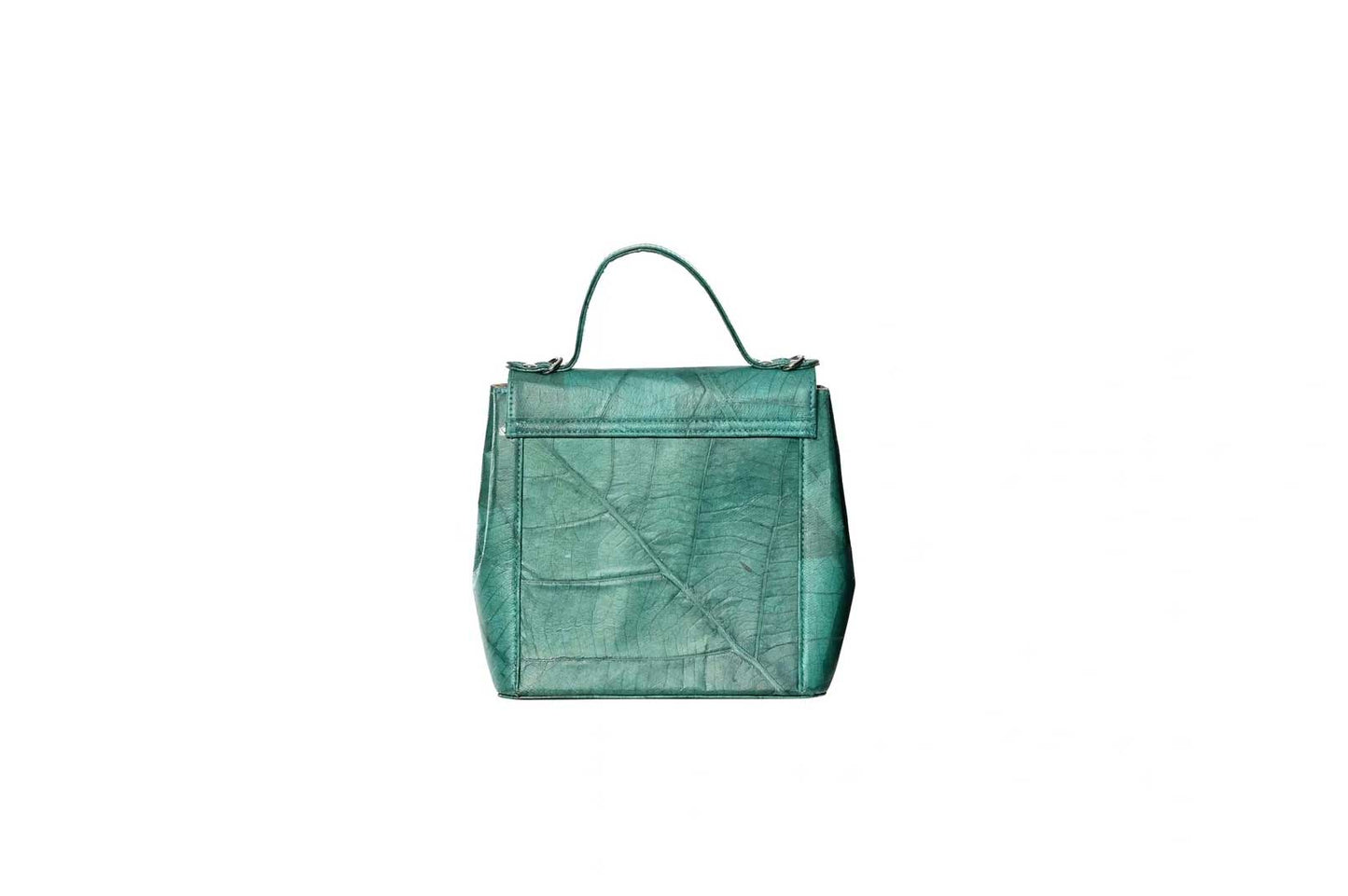 Vegan Leather Handbag - Turquoise