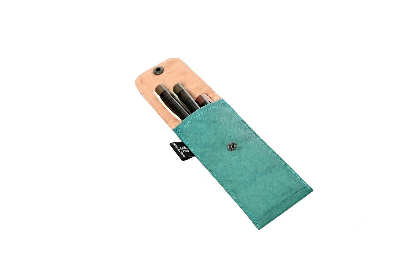 Vegan Leather Pen Holder - Turquoise